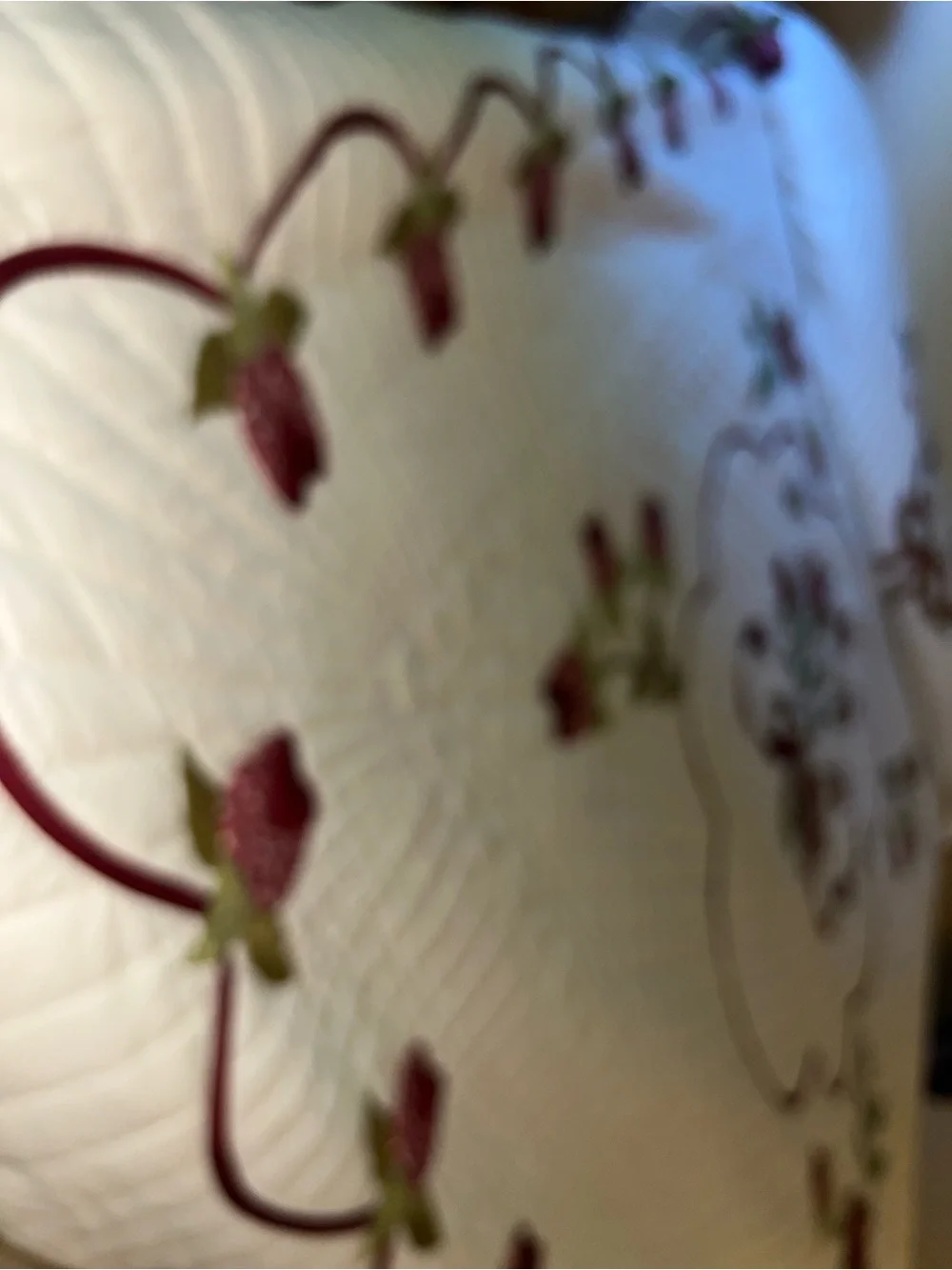 rose of sharon hand Crafted Amish hand sewn quilt Bedspread Floral Appliqué